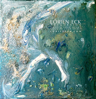 Image of Water 7, a element collectible mixed media painting by lorien eck
